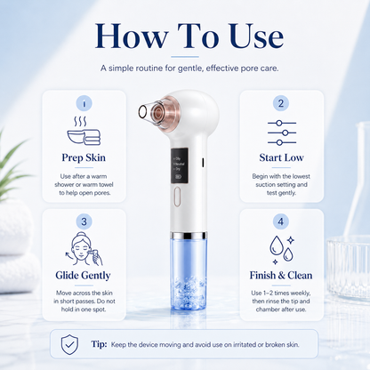 PorePulse Pro™ — 6-Probe Blackhead Vacuum Wand
